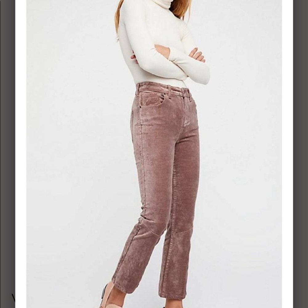 Free People Velvet Crop Flare